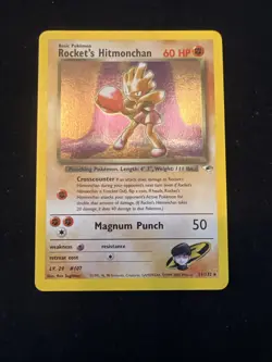 2000 Pokemon Gym Heroes Rocket's Hitmonchan 11/132 Holo Rare UX1680 - Image 1