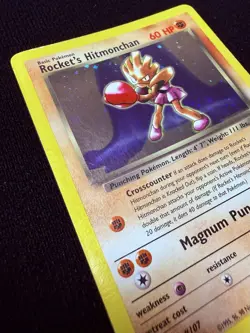 2000 Rocket's Hitmonchan 11/132 Gym Heroes Holo Rare Vintage Pokemon TCG - Image 3