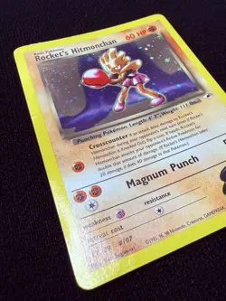 2000 Rocket's Hitmonchan 11/132 Gym Heroes Holo Rare Vintage Pokemon TCG - Image 4