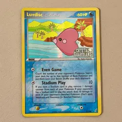 Luvdisc 7/100 Rev Holo Stamped - EX Crystal Guardians 2006 NM+ Pokemon TCG - Image 1