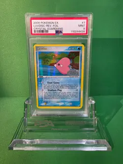 POKEMON EX CRYSTAL GUARDIANS LUVDISC REVERSE FOIL 7/100 PSA 9 - Image 1