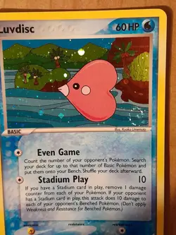 Pokemon Luvdisc 7/100 Crystal Guardians Holo Rare LP Swirl See Pictures - Image 2