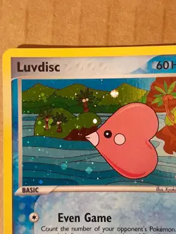 Pokemon Luvdisc 7/100 Crystal Guardians Holo Rare LP Swirl See Pictures - Image 3