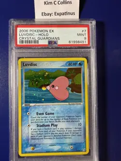Pokemon 2006 EX Crystal Guardians Luvdisc #7 Holo PSA 9 Mint - Image 1
