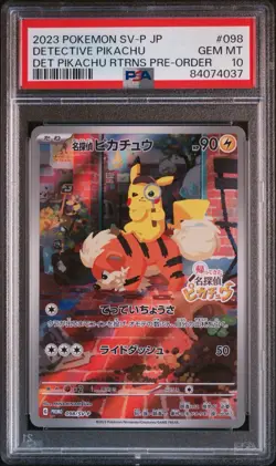 PSA 10 GM Pokemon Pikachu 098/SV-P Detective Pikachu Returns Promo Japanese - Image 1