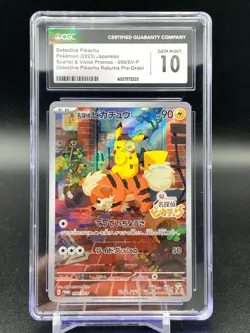 CGC 10 Detective Pikachu 098/SV-P Pre-Order Promo Japanese Pokemon Card MINT - Image 1