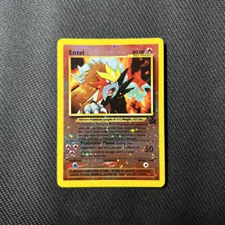 2001 Pokemon TCG Entei Black Star Promo #34 Reverse Holo Rare Nintendo WOTC - Image 1