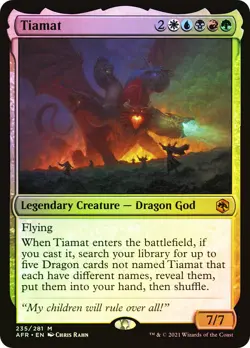 MTG FOIL Tiamat - Adventures in the Forgotten Realms #235 - Image 1