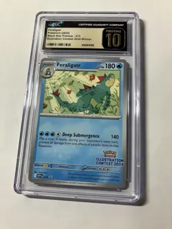 Pokemon Feraligatr Illustration Contest CGC Pristine 10 Graded Slab Black Star - Image 2