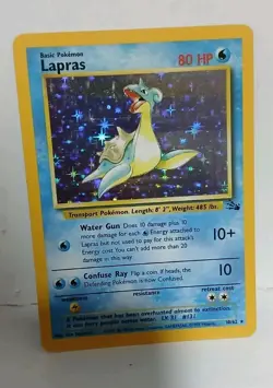 Pokemon Lapras 10/62 Fossil Holo 1999 - Image 1