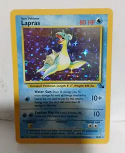 Pokemon Lapras 10/62 Fossil Holo 1999 - Image 4