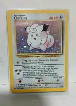 Pokemon Clefairy 5/102 Base Set Holo 1999 - Image 1