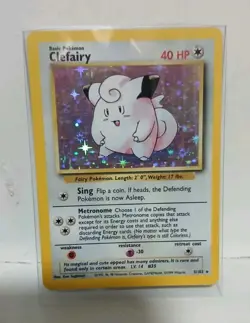 Pokemon Clefairy 5/102 Base Set Holo 1999 - Image 2