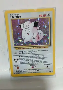Pokemon Clefairy 5/102 Base Set Holo 1999 - Image 3