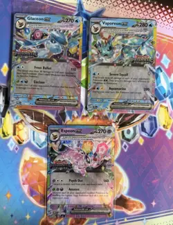 Pokemon Tcg English Prismatic Evolutions Stamped Promos Espeon Vaporeon Glaceon - Image 1