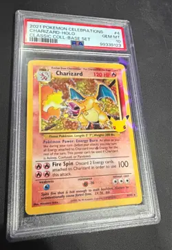 Pokemon Celebrations Charizard 4/102 Holo Base Set Classic Collection PSA 10 - Image 1