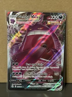 Pokemon TCG Gengar VMAX Alternate Art Fusion Strike Near Mint Condition - Image 1