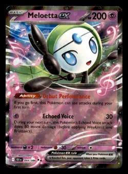 Meloetta ex 044/086 Double Rare Black Bolt Pokemon Near Mint - Image 1