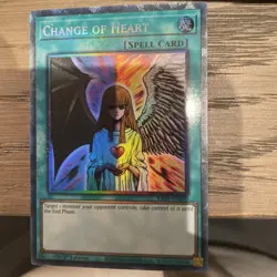 Yugioh Change Of Heart Ra01 25th Century Rare 1st Edition Nm secret - Image 1