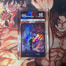 DON!! 2nd Anniversary Set Promo ACE 10 GEM MINT PERFECT SUB GRADED One Piece CCG - Image 1