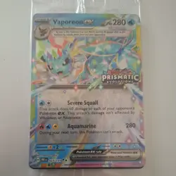Vaporeon ex 023/131 SEALED Prismatic Evolutions Stamped Promo Pokemon Card - Image 1