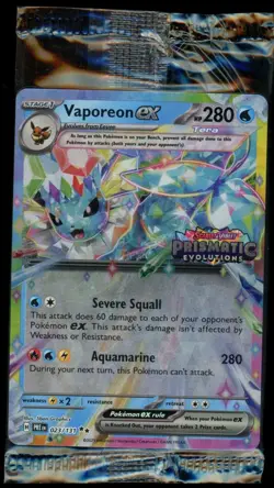 Vaporeon ex #023/131 Stamped Prismatic Evolutions Promo Sealed Pokemon 2025 - Image 1