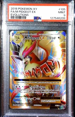 Pokemon Card - M Pidgeot EX 105/108 - XY Evolutions - Full Art - PSA 9 Mint - Image 1