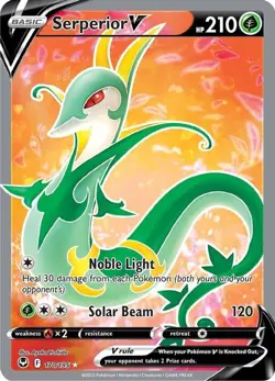 Serperior V - 170/195 - Pokemon Silver Tempest Sword & Shield Full Art Card NM - Image 1