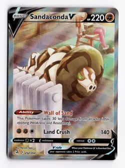 Sandaconda V (Alternate Art) 252/264 - Pokemon Card Fusion Strike - Near Mint - Image 1