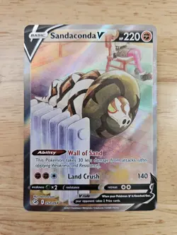 Sandaconda V 252/264 Fusion Strike NM Alternate Full Art Ultra Rare Pokemon Card - Image 1