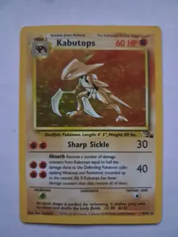 1999 Pokemon TCG Fossil Kabutops Holo Rare 9/62 - Image 1