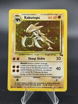 Kabutops - 9/62 - Fossil 1999 - WOTC - Holo Rare - NM/LP - Pokemon TCG Card - Image 1