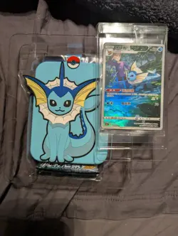 Pokemon S-Chinese Card CSMC Vaporeon With Keychain Card Guard Display - Image 1