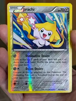 POKEMON JIRACHI 42/108 RARE REVERSE HOLOFOIL ROARING SKIES NM CARD - Image 1