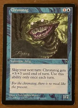 Magic The Gathering Visions Chronatog 1997 Rare Card LP - Image 1