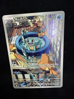 Pokemon TCG Stellar Crown Squirtle Holo Card 148/142 - Image 1