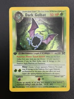 DARK GOLBAT Pokemon Card - WOTC - 1st Edition - Team Rocket - 7/82 - HOLO NM (A) - Image 3
