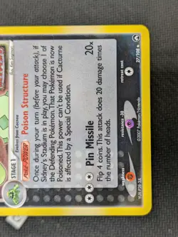 Cacturne 27/108 - Power Keepers Stamped Reverse Holo Pokemon TCG LP - Image 5
