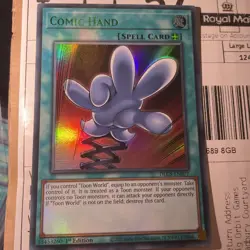 Yu-Gi-Oh TCG Comic Hand Green Ultra Rare Card DLCS-EN077 1st Edition - Image 1