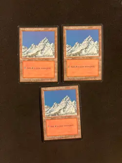 Snow-Covered Mountain x3 [Ice Age] Magic MTG Cards LP - Image 1