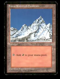 MTG Snow-Covered Mountain LP Light Play Ice Age [3263] - Image 1