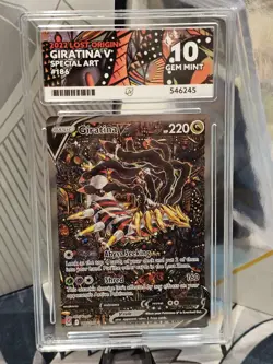 ACE 10 Giratina V 186/196 Lost Origin Alt Art Holo Pokemon Card Gem Mint NOT PSA - Image 1