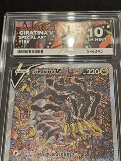 ACE 10 Giratina V 186/196 Lost Origin Alt Art Holo Pokemon Card Gem Mint NOT PSA - Image 3