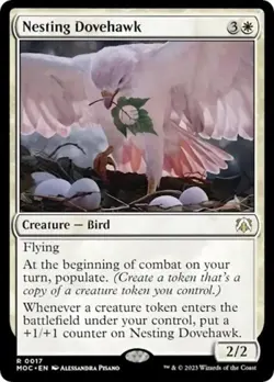 MTG English Nesting Dovehawk NM Normal Commander: March of the Machine - Image 1