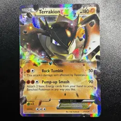 Terrakion EX 71/124 Pokemon Card - Dragons Exalted 2012 - Ultra Rare EX - Image 1