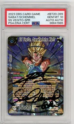 PSA 10 Sabat Schemmel Dragon Ball Super Card Game SS Vegito, Overwhelming Might - Image 1