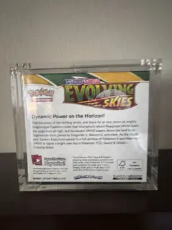 Pokemon TCG Sword & Shield Evolving Skies Booster Box SEALED With Acrylic Case - Image 4