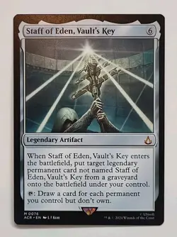 MTG ASSASSIN'S CREED STAFF OF EDEN VAULT'S KEY ACR 0076 MYTHIC RARE - Image 1