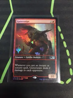 MTG Magic The Gathering Guttersnipe Foil Promo Red Goblin - Image 1