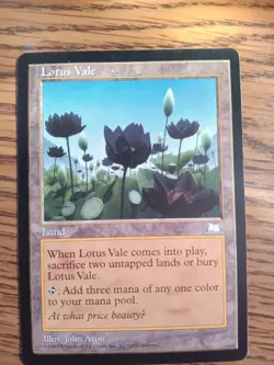 Lotus Vale Weatherlight 1997 Near Mint Mtg Magic The Gathering Illus. John Avon - Image 1
